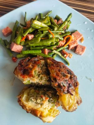 Fried bitter gourd Yong Tau Foo at Eight Immortals Vegetarian 八仙素食园 - Jurong E in West Singapore