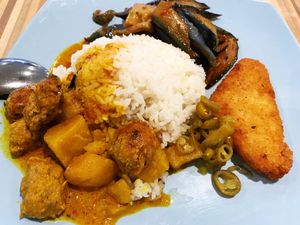 Curry rice $3.60 at Eight Immortals Vegetarian 八仙素食园 - Jurong E in West Singapore