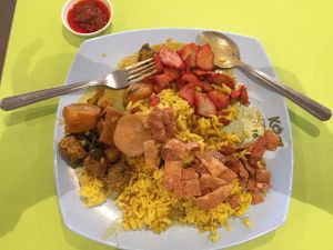 Nasi Biryani with added mock char siew at Eight Immortals Vegetarian 八仙素食园 - Jurong E in West Singapore