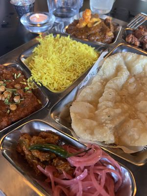 Vegan thali   at Thali Tray - Sandyford in Newcastle Upon Tyne