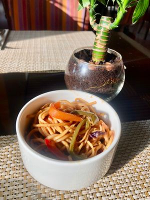 Vegetable noodles at Artisan Kitchen in Abu Dhabi