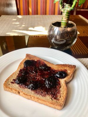 Jam and toast  at Artisan Kitchen in Abu Dhabi