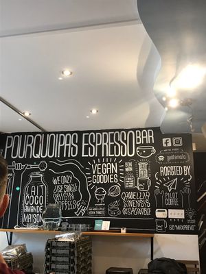 Espresso bar at Pourquoi Pas Espresso Bar in Montreal
