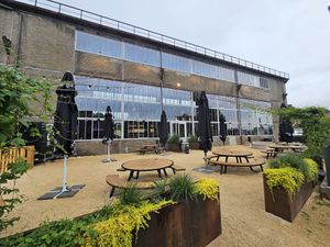 Outside terrace at KANTIN in Dudelange