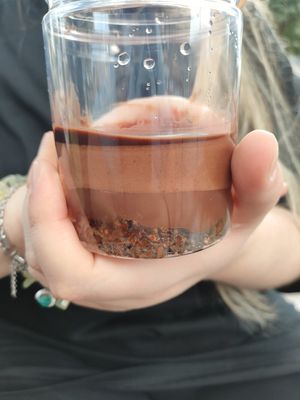 Excellent choco mousse at Pastrylab Fine Products in Athens