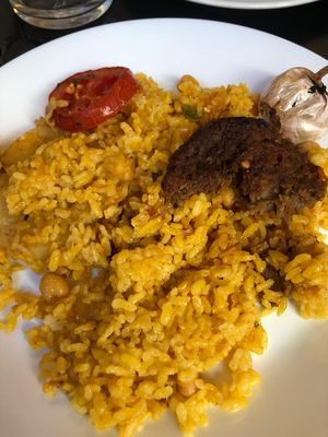 Arroz al horno con morcilla vegana  at La Mandragora in Valencia