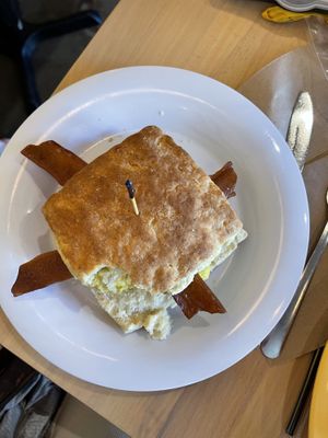 Bacon,egg biscuit  at The Wafflery in Charlotte