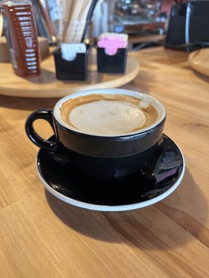 Latte with plant base milk.  Choice of almond, coconut, or oat. at Bliss Beach in Daytona Beach Shores