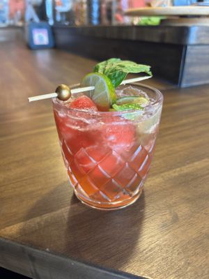 Water meets Basil mocktail at Bliss Beach in Daytona Beach Shores