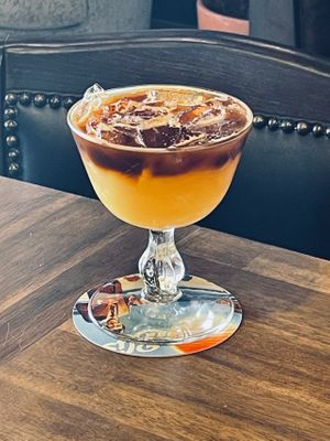 Coffee meets orange mocktail at Bliss Beach in Daytona Beach Shores