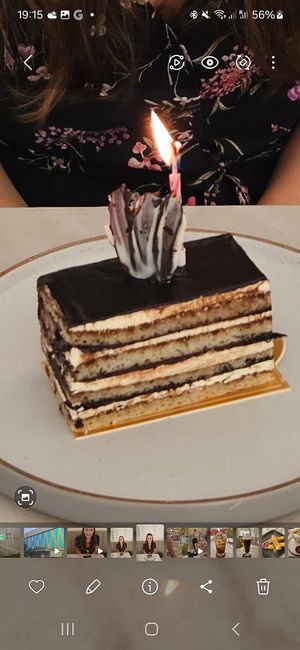 Opera cake - with a birthday candle for me at Kynd Baker in Surabaya