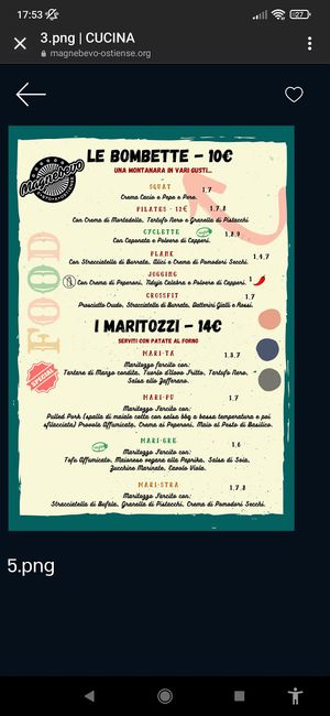 Menù at Magnebevo e sto a Ostiense in Rome