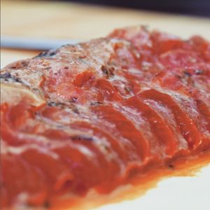 Vegan Watermelon "Tuna" Sashimi at Nami Vegan Sushi - Pop Up in Haarlem