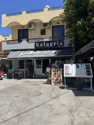 Outside   at Kalagris Cafe Bar - Restaurant in Rhodes