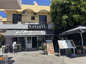 Outside   at Kalagris Cafe Bar - Restaurant in Rhodes
