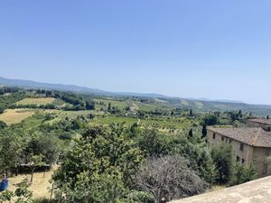 Pictures don’t do the view justice!   at Dulcisinfundo in San Gimignano