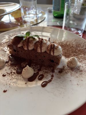 Cocoa Sponge with Marsala Cream   at Dulcisinfundo in San Gimignano