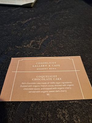  at Coquelicot Gallery and Cafe in Palatine