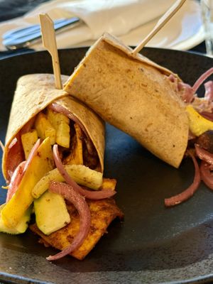 7 spice tofu wrapp  at Coquelicot Gallery and Cafe in Palatine