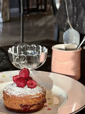 Vanilla cake  at Coquelicot Gallery and Cafe in Palatine