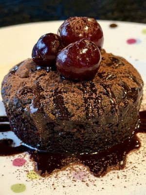 Chocolate cake  at Coquelicot Gallery and Cafe in Palatine