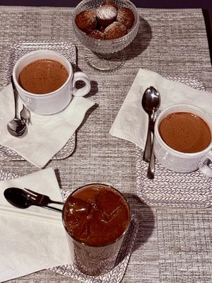 Iced Chocolate, Hot Chocolate and Wintery Bonbons  at Coquelicot Gallery and Cafe in Palatine