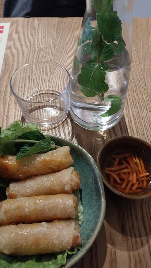 Vegan Nem with vegan Nuoc Mam sauce at DiDi in Paris