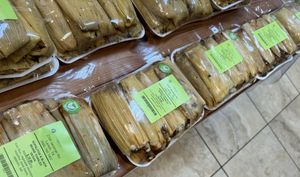 Vegan Tamales for later!  at El Quinto Sol in Laredo
