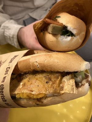 two bahn mis  at LoviGo Vegan in Da Nang