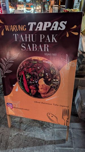 Tahu pak sabar at Warung Tapas - Tahu Pak Sabar in Ubud