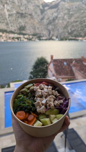 Vegan poke bowl at Poke Bowl in Kotor