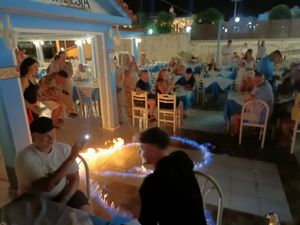 Fire dancing at Pandesia in Zakynthos