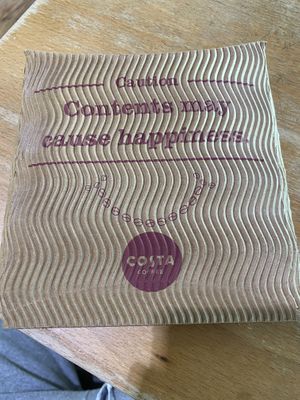 Vegan ham & cheese toastie  at LHR - Costa Coffee - Terminal 4 in South West London