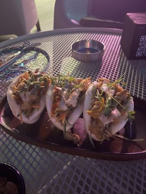 Vegan Chicken Buns  at Memories Rooftop Bar in Larnaca