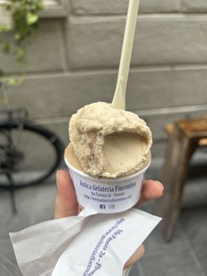 peanut + hazelnut  at Antica Gelateria Fiorentina in Florence