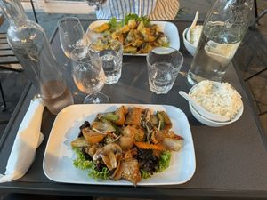 Tofu-based main dishess  at Croq' Nem Le Tai in Avignon