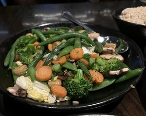 Buddha’s feast, steamed, with steamed brown rice   at P.F. Chang's - S Las Vegas Blvd in Las Vegas