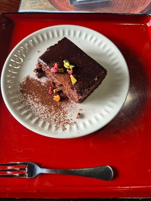 Chocolate cake 😍 at Traditional Japanese House NAKAMURA - 古民家なかむら  in Fujikawaguchiko