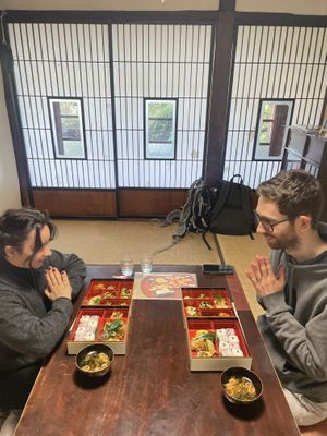Bento box meal  at Traditional Japanese House NAKAMURA - 古民家なかむら  in Fujikawaguchiko