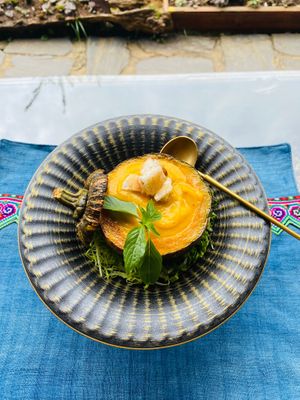 Roasted Sapa Pumpkin soup at SU - Sapa Vegetarian Restaurant in Sapa