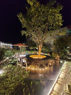 Outside seating area at SU - Sapa Vegetarian Restaurant in Sapa