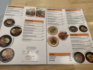 The menu  at Twister Sister in Hobart