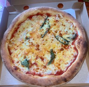 Pizza Margherita-An Italian staple. Imported Italian Flour, Yeast & Mozzarella. Farm-to-Table fresh Italian Basil, Tomatoes, Herbs & Spices. The classic you’ve been ‘Longing’ at HoiAnPizza in Hoi An