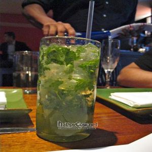 Pure Mojito with fresh mint, lime juice, sake, splash of cava. at Pure Food and Wine in New York City