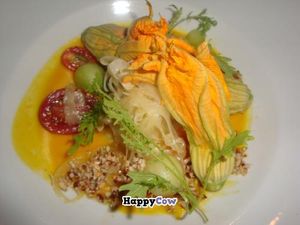 zucchini blossoms at Pure Food and Wine in New York City