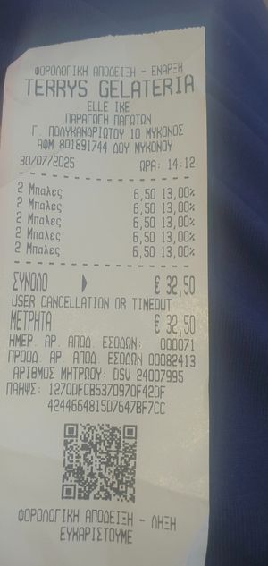  at Terry's Gelateria in Mykonos