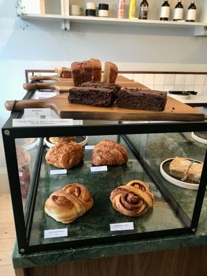 Cakes counter at Gather Coffee in Bristol