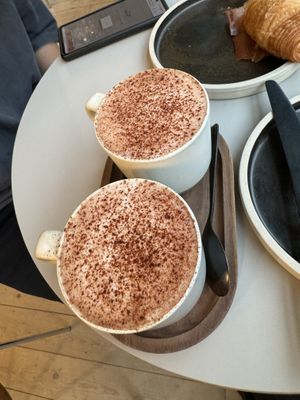 Hot chocolates   at Gather Coffee in Bristol