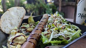Veganer Kartoffelsalat und Radler Naturtrüb alkoholfrei at Nirgendwo in Berlin