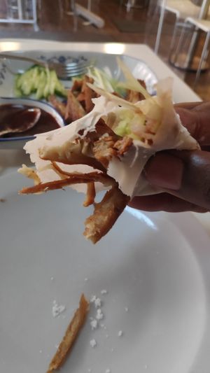 Crispy duck pancakes at Cafe Soya in Birmingham